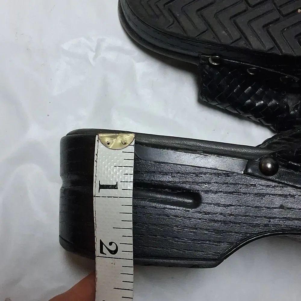 Dansko Black Woven Slide Sandals EU 43 US 11 Preowned - Picture 13 of 15